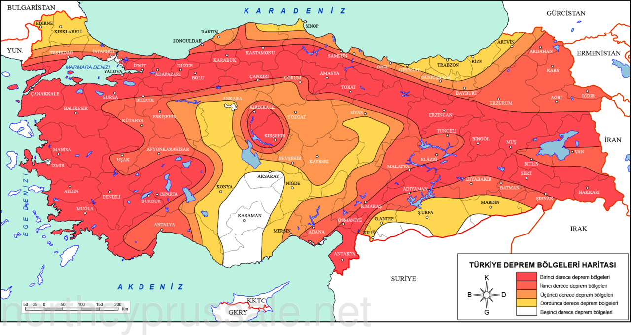 Карта разломов в турции